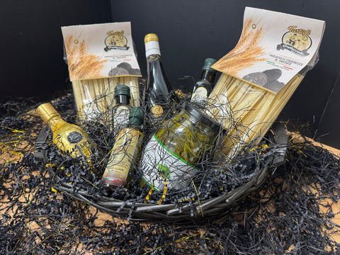Geschenkkörbe mit Geschenkpapier Transparent